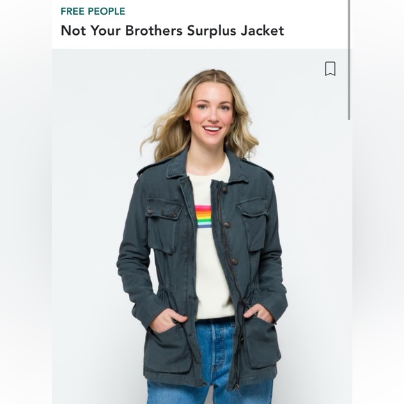 Free People Not Your Brothers Surplus Jacket NWT - Picture 1 of 7